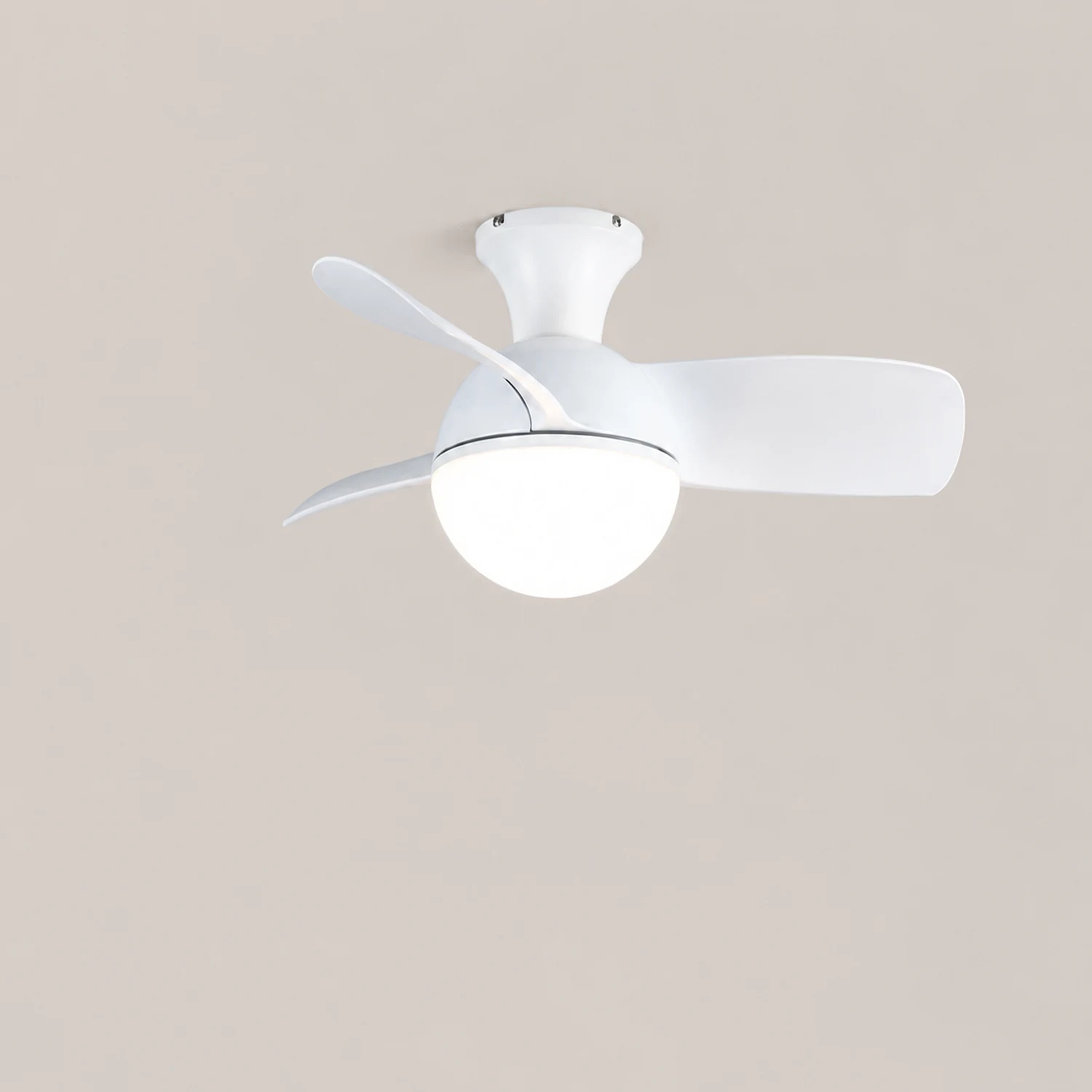 Morandi 3-Blade Basic Ceiling Fan with Light, 3 Color, 30'' - Lumpaz
