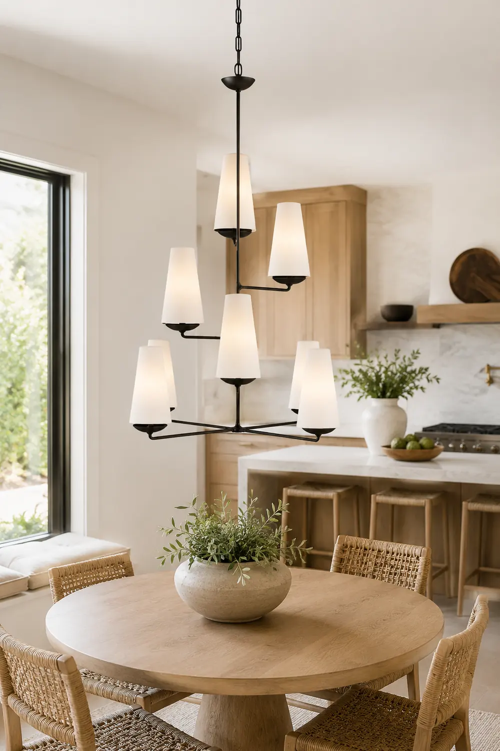 Alessio Design LED Chandeliers White Black Metall Bedroom Kitchen - Lumpaz