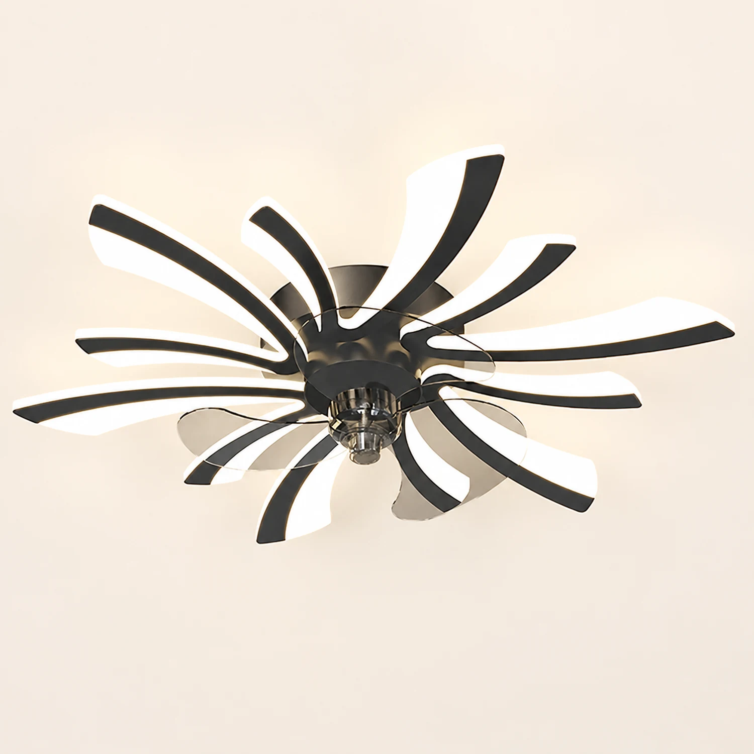 Hana Ceiling Fan with Light, 3 Color, L 26"/27"/31" - Lumpaz
