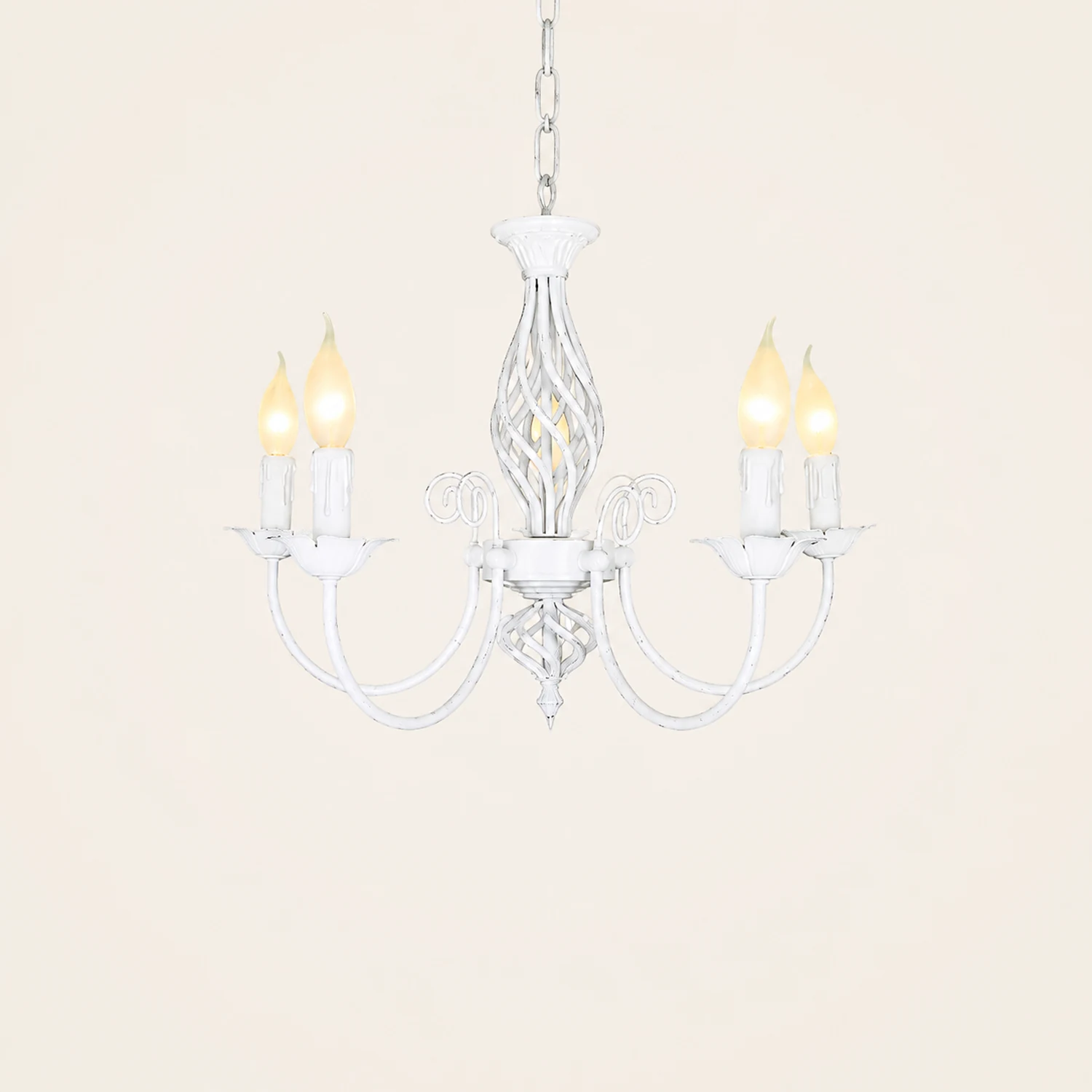 Silva Pendant Light Candle Retro, Metal/Glass, Black/White, Restaurant - Lumpaz