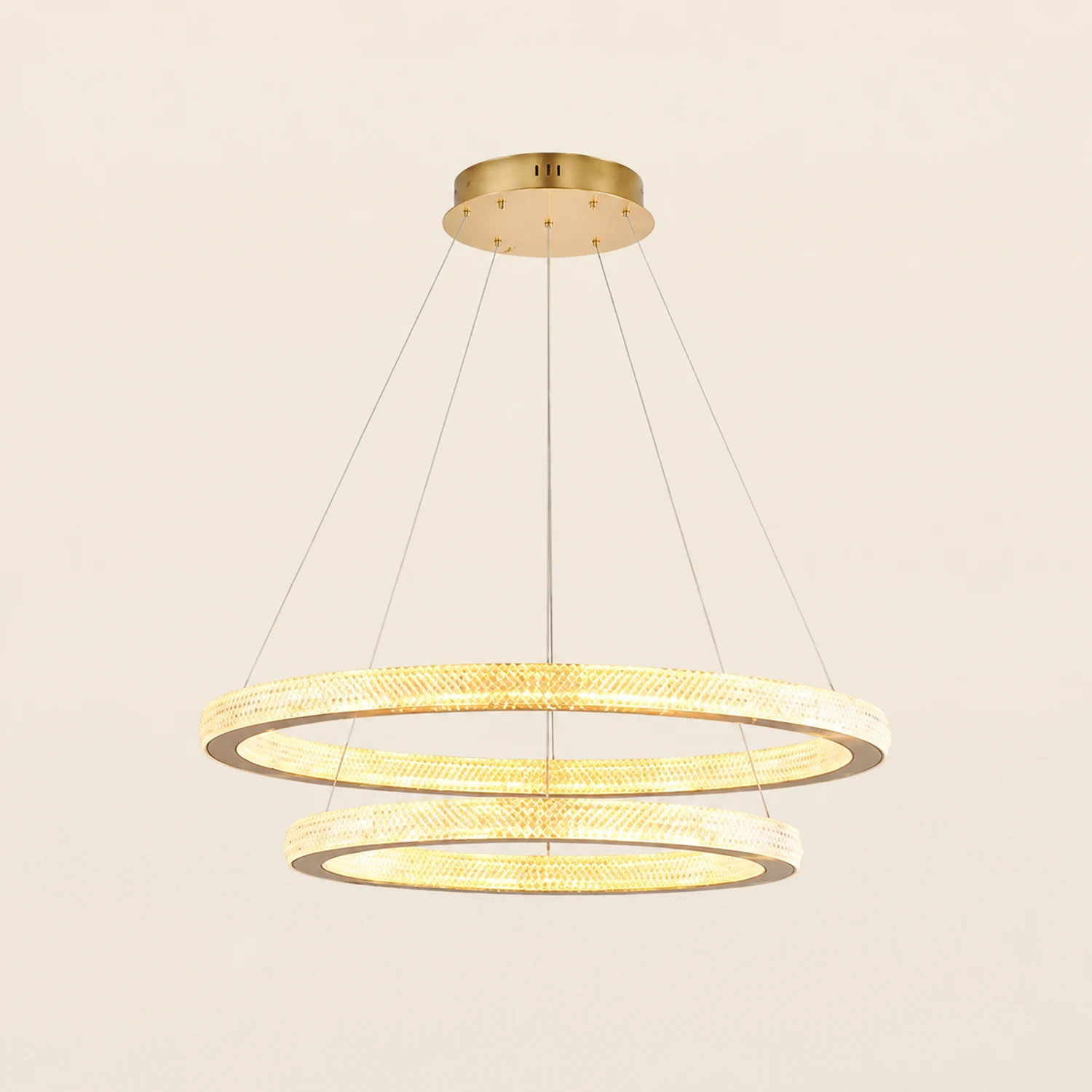 Kirsten Contemporary Gold Luxury Ring Pendant Light - Lumpaz