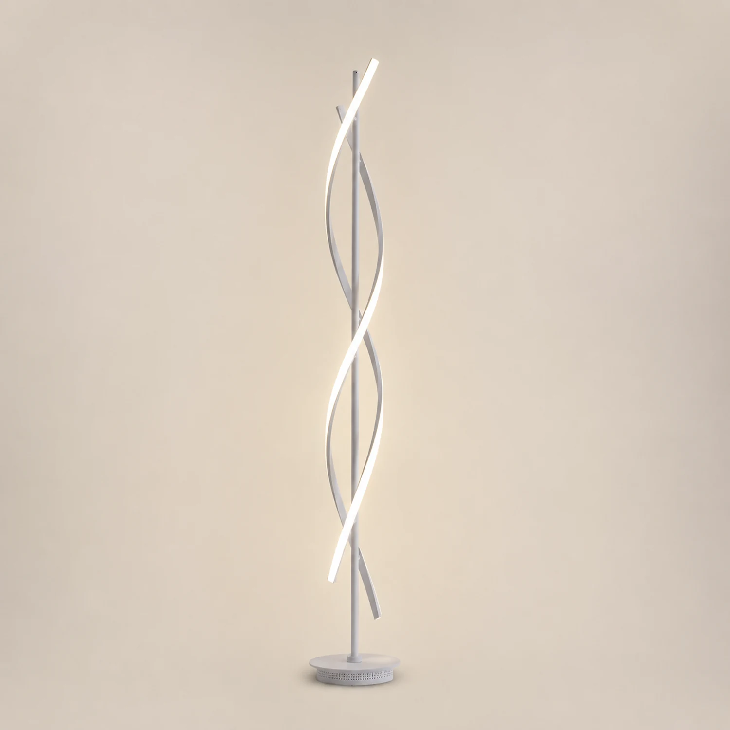 Postmodern Linear Acrylic Floor Lamp, Black/White - Lumpaz