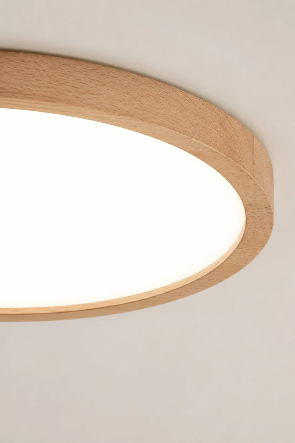 Ozawa Modern Wood Round Flush Mount Ceiling Lights Living Room - Lumpaz