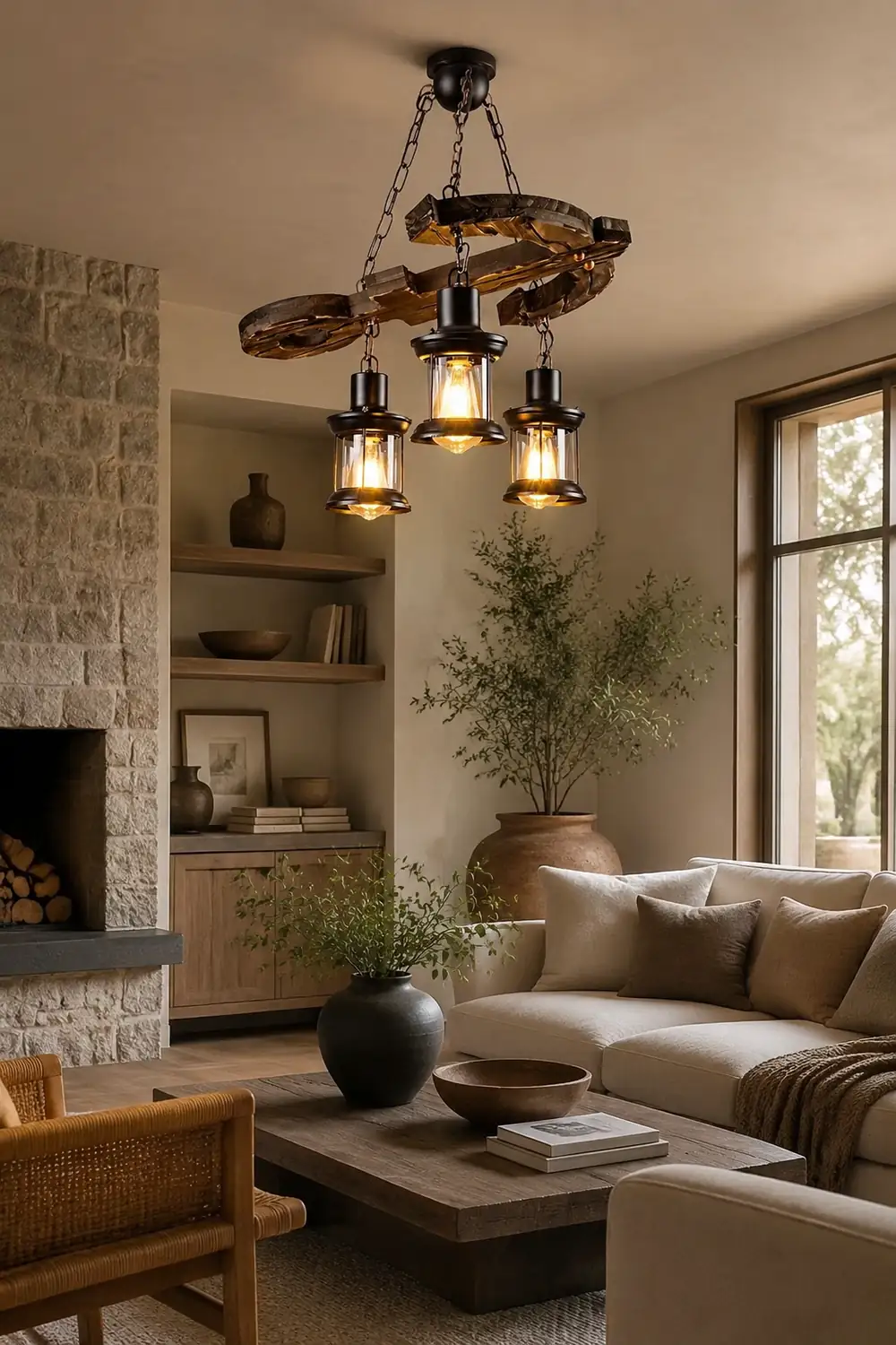 Austin Retro Chandelier, 3 Style, 21.5"/39.5" - Lumpaz