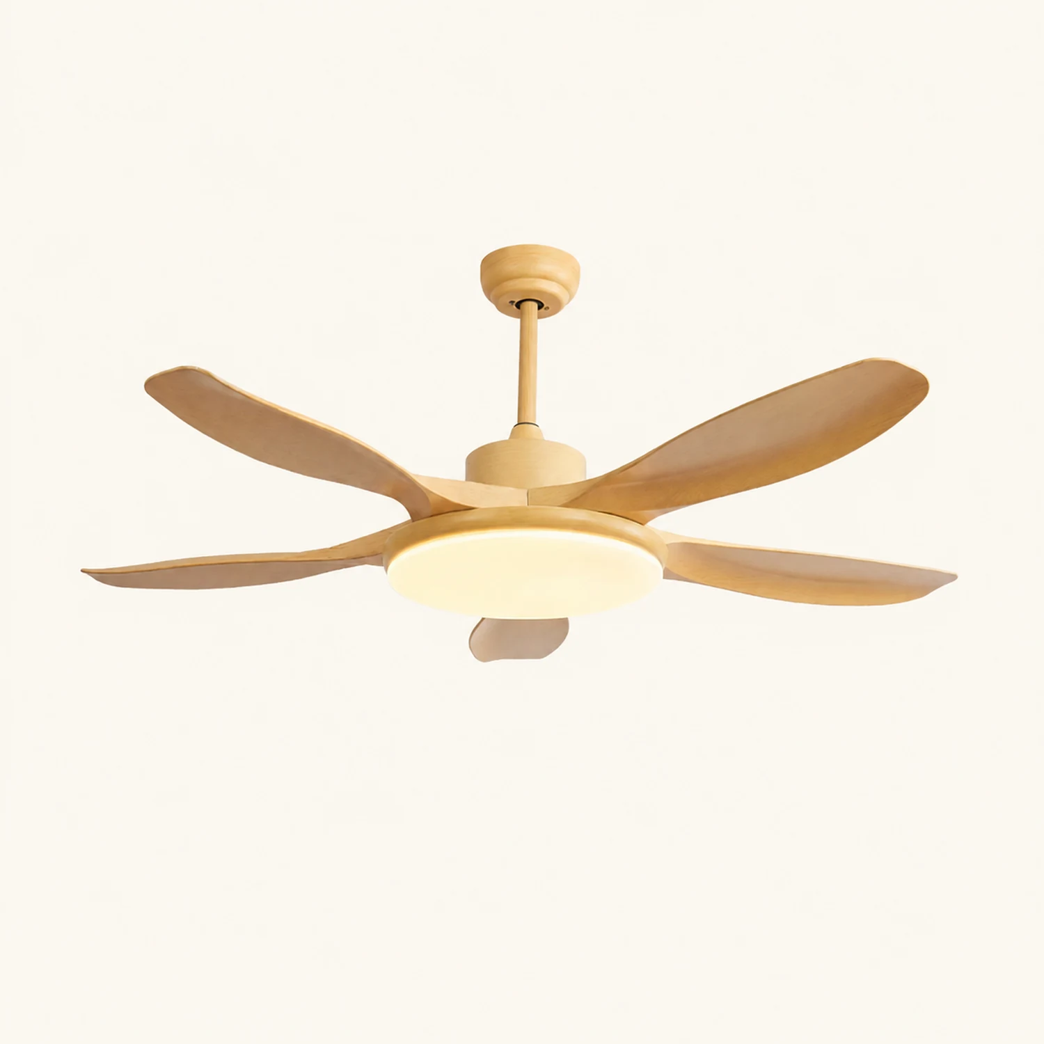 Ozawa 5-Blade Wood DC Ceiling Fan with Light, Summer, 47.2''/51.2''/59.1'' - Lumpaz