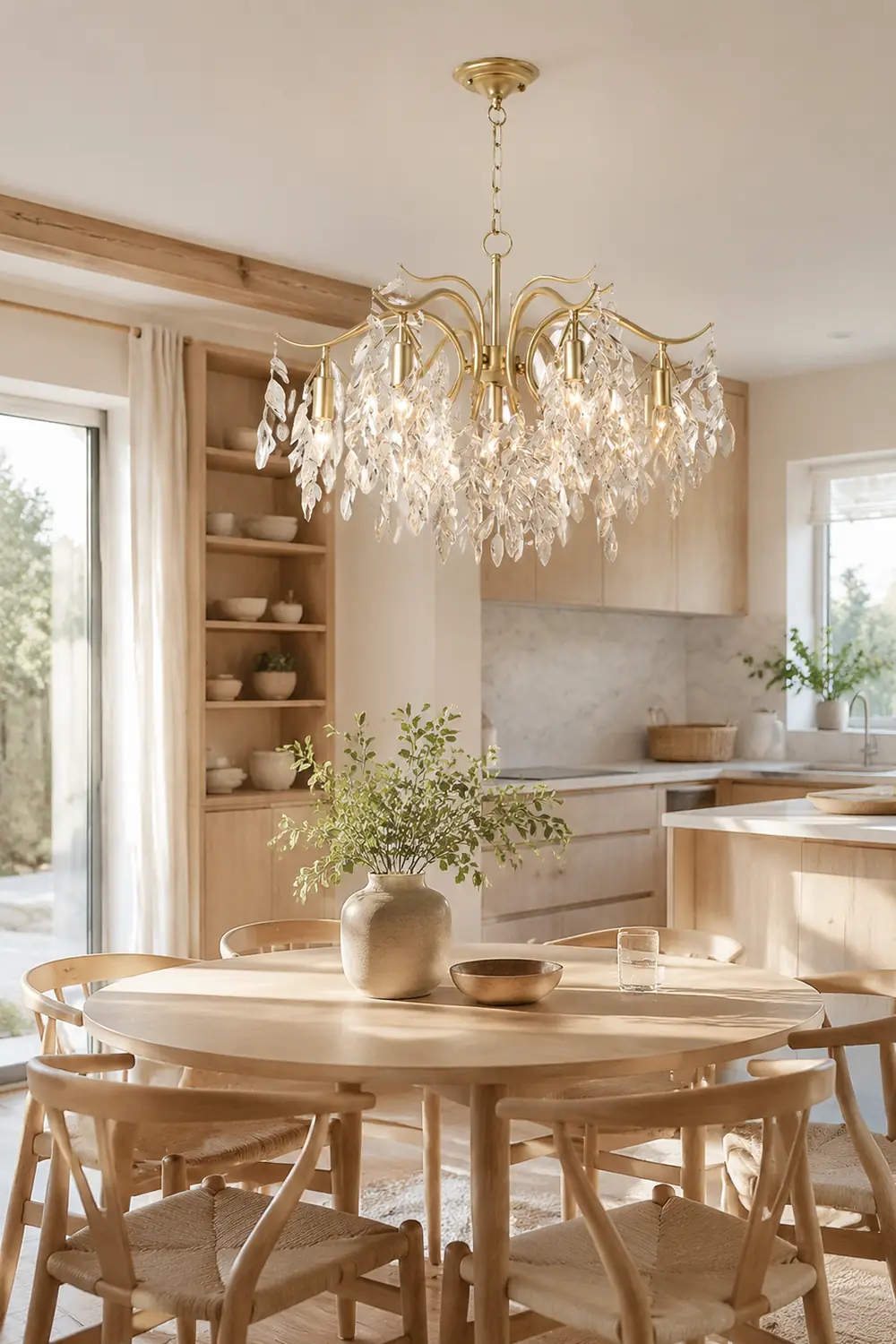 Marilyn Modern Crystal Metal Luxury Chandelier Black Gold Living Room - Lumpaz