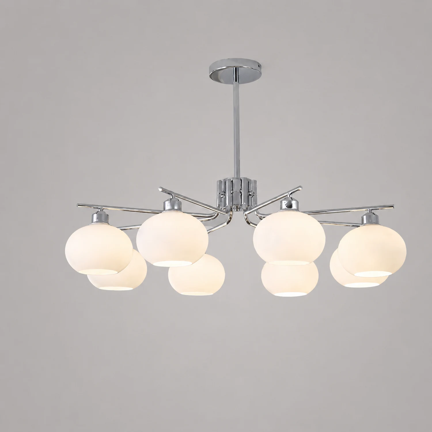 Valentina Pendant Light Semi-Circular Modern, Metal/Glass, Gold/Nickel, Dining Room - Lumpaz