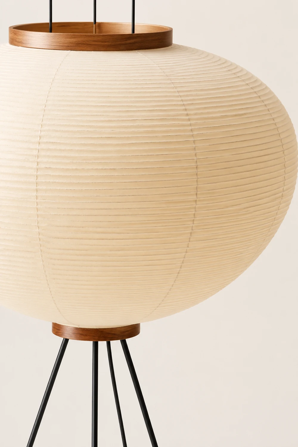 Renée Minimalist Tripod Lantern Paper Floor Lamp White - Lumpaz