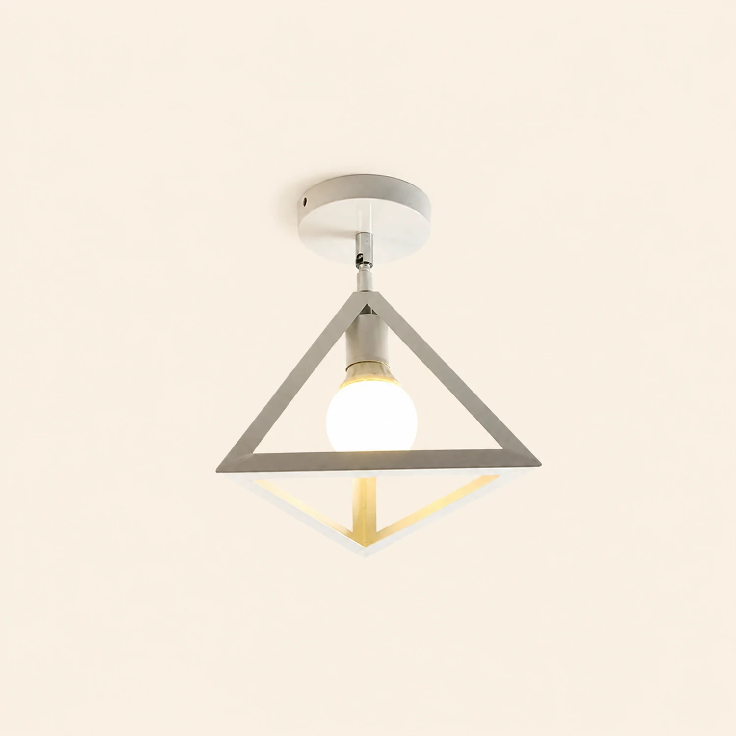 Herbert Modern Nordic Metal LED Flush Mount Ceiling Light, Black/White - Lumpaz
