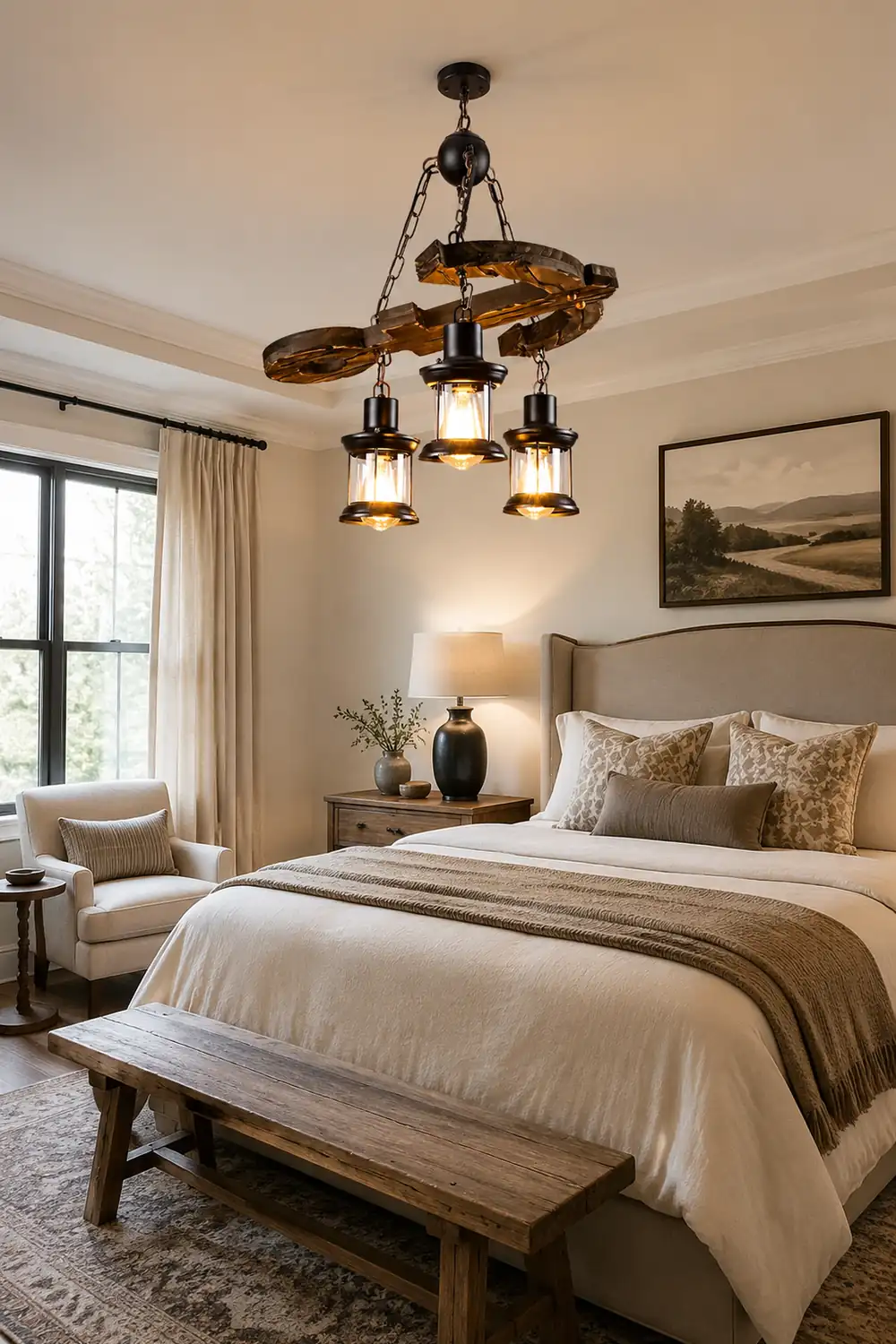 Austin Retro Chandelier, 3 Style, 21.5"/39.5" - Lumpaz