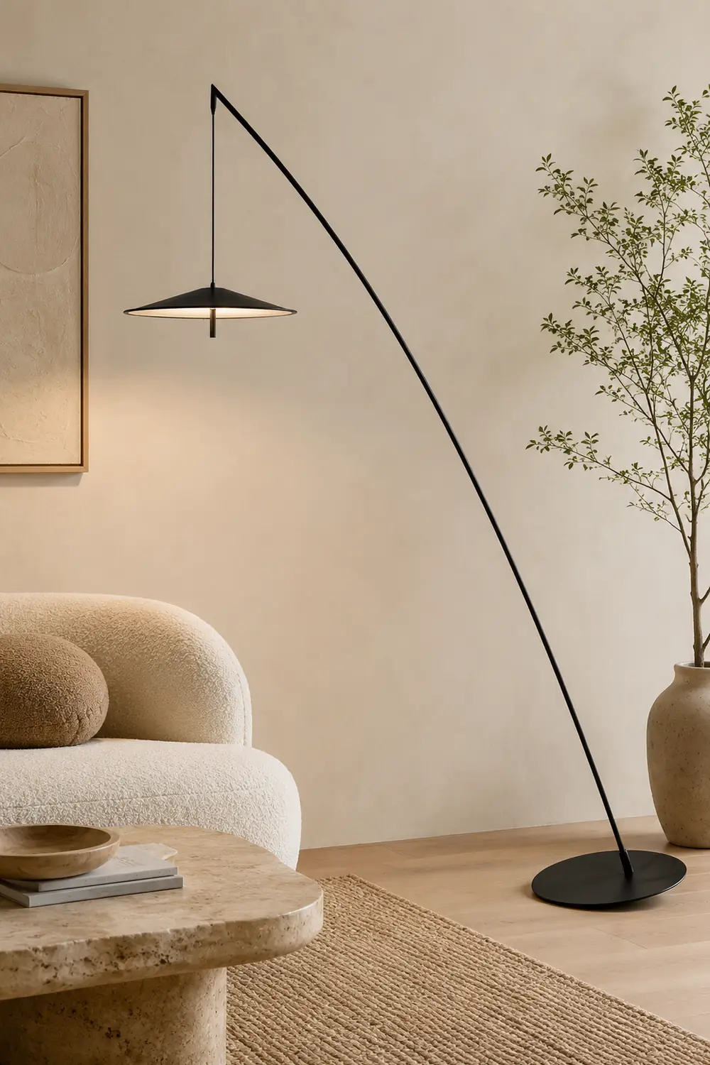 Salgado Frisbee Fishing Rod Floor Lamp, Living Room - Lumpaz