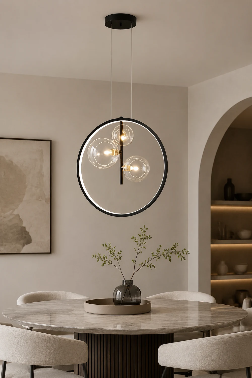 Nordic Glass Bubbles LED Modern Pendant Light For Dining Room - Lumpaz