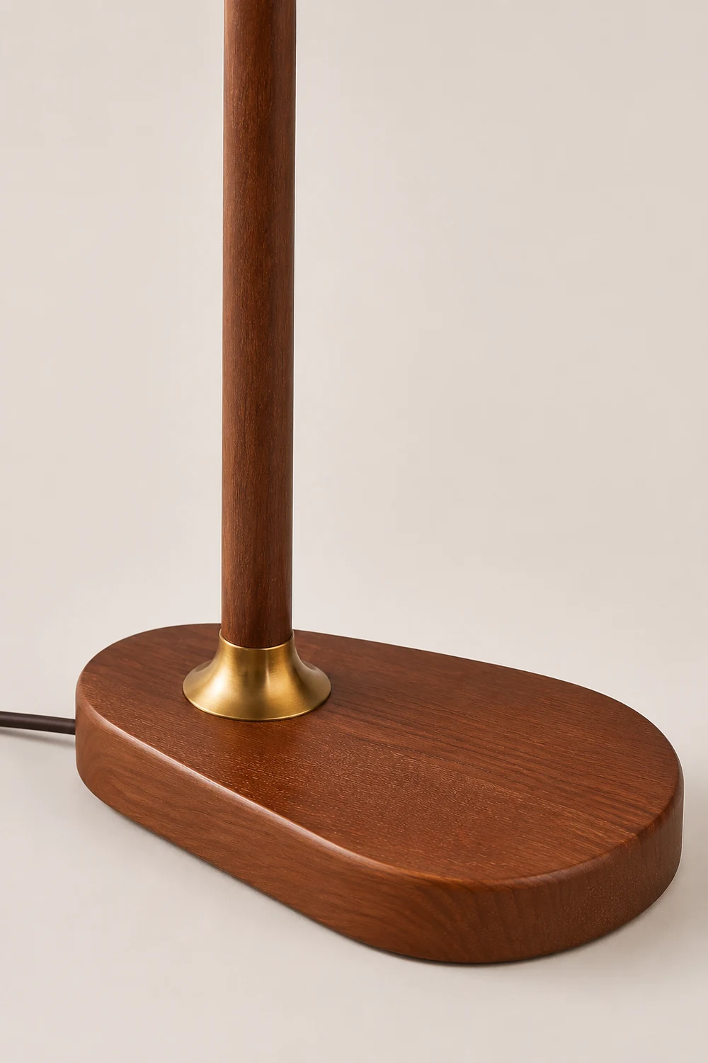 Ozawa Floor Lamp Pleated Retro, Metal/Wood, Living Room - Lumpaz