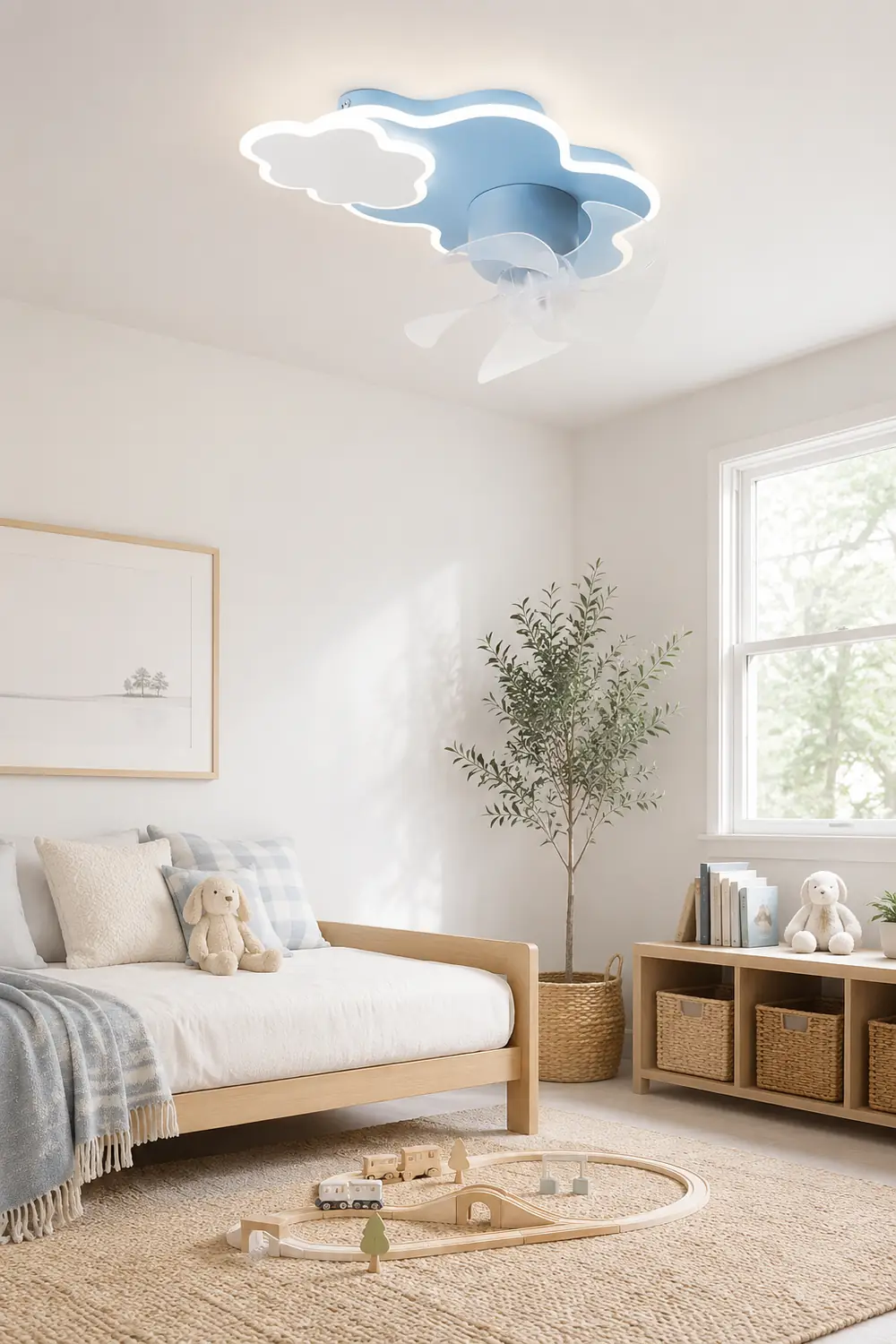 Minori Cloud Ceiling Fan with Light, 3 Color, 23"/21.5'' - Lumpaz