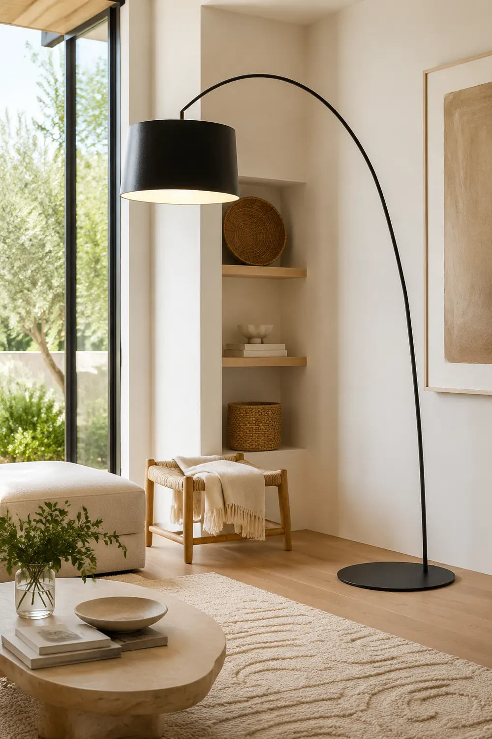 Eryn Modern Floor Lamp Metal/ Black/White/Red/Blue Bedroom - Lumpaz