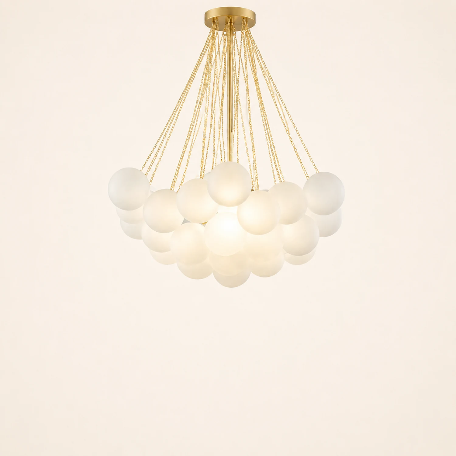 Valentina Glass Globe Pendant Light Bubble, Gold/Black - Lumpaz
