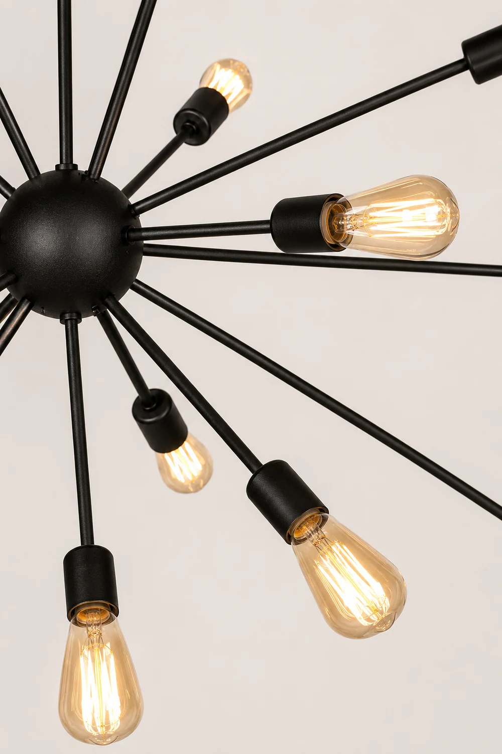 Alessio Industrial Chandelier Black Restaurant Dining Room Metal - Lumpaz