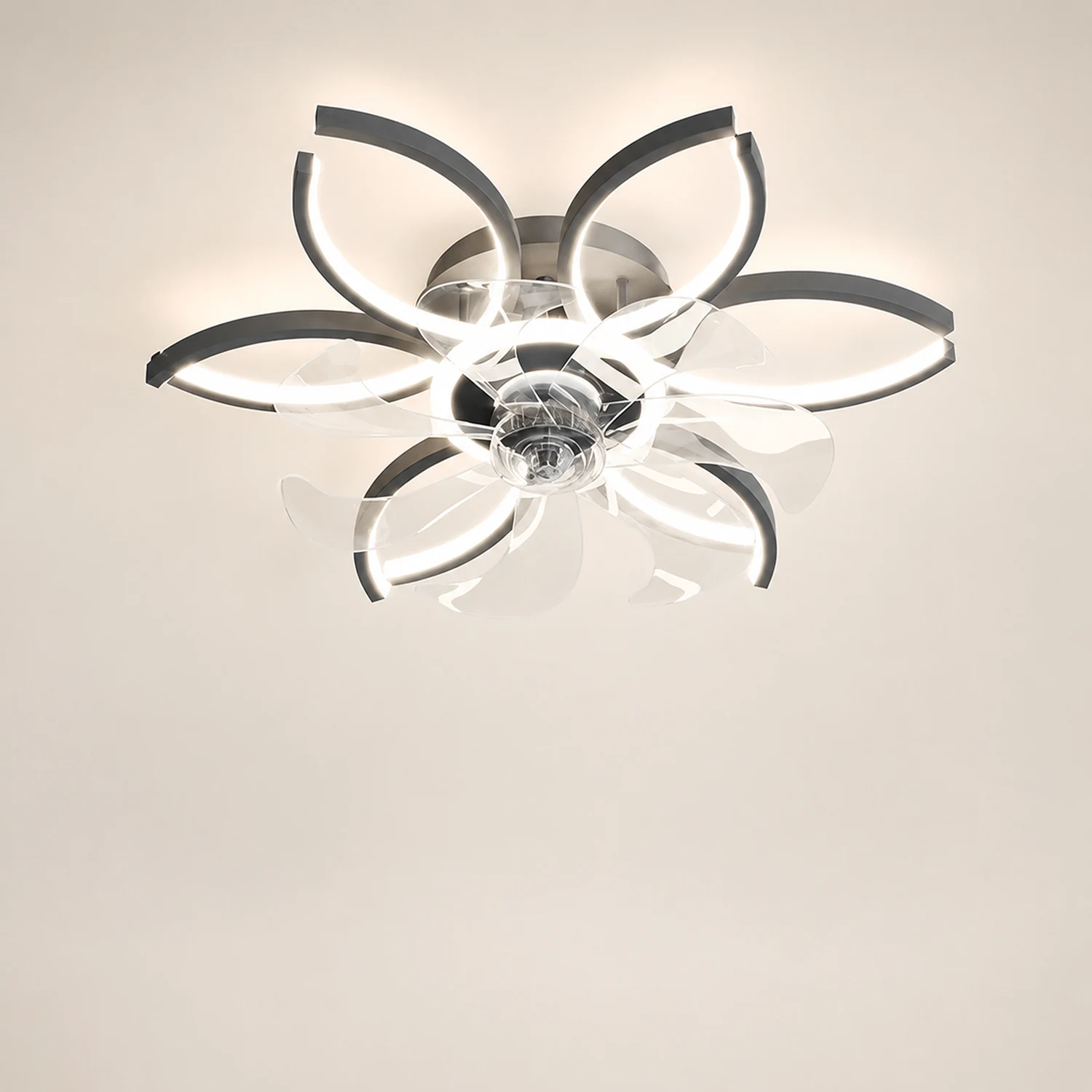 Lacey Ceiling Fan with Light, 4 Style, L 21" Living Room - Lumpaz