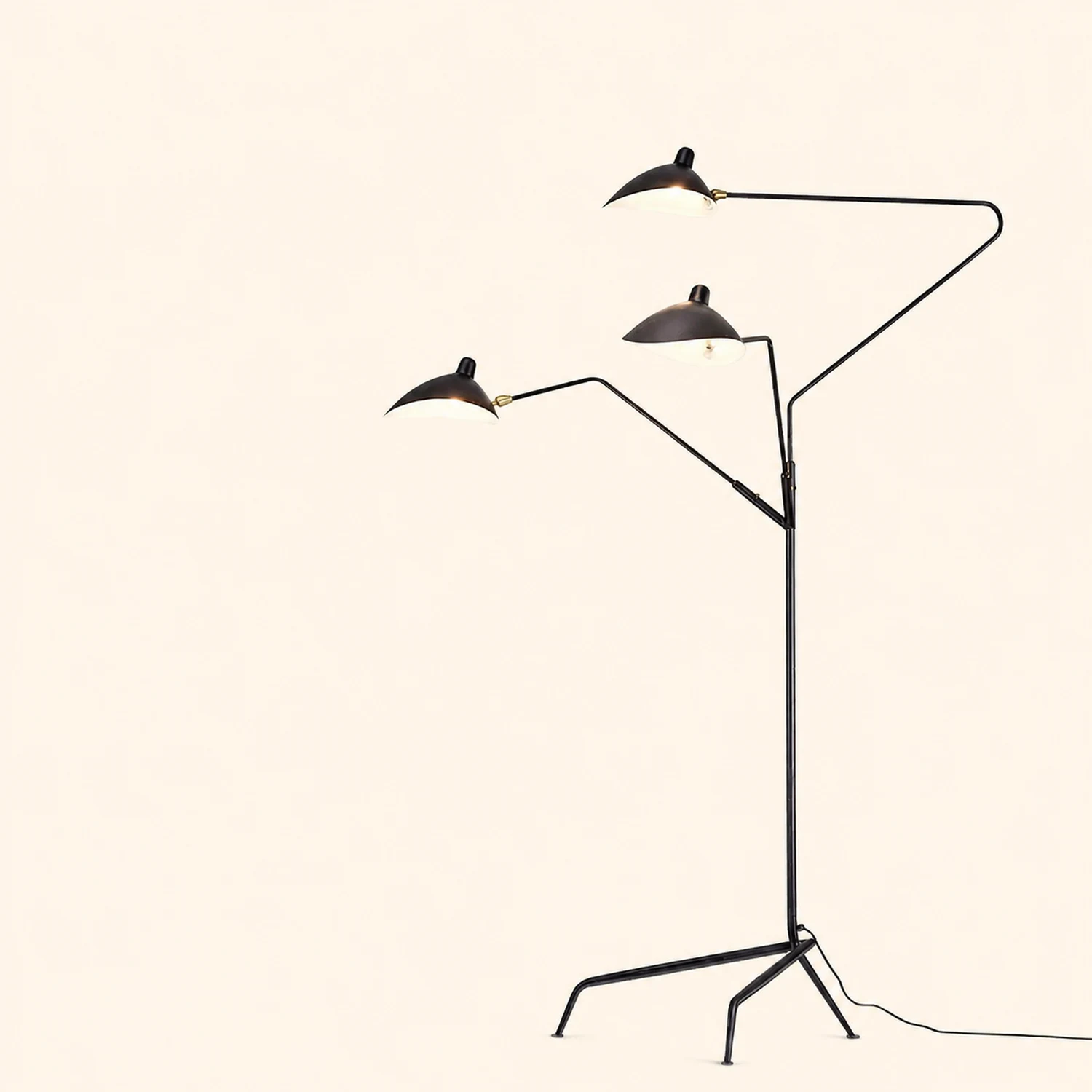 Schmitt Industrial Floor Lamp, 1/3 Heads - Lumpaz