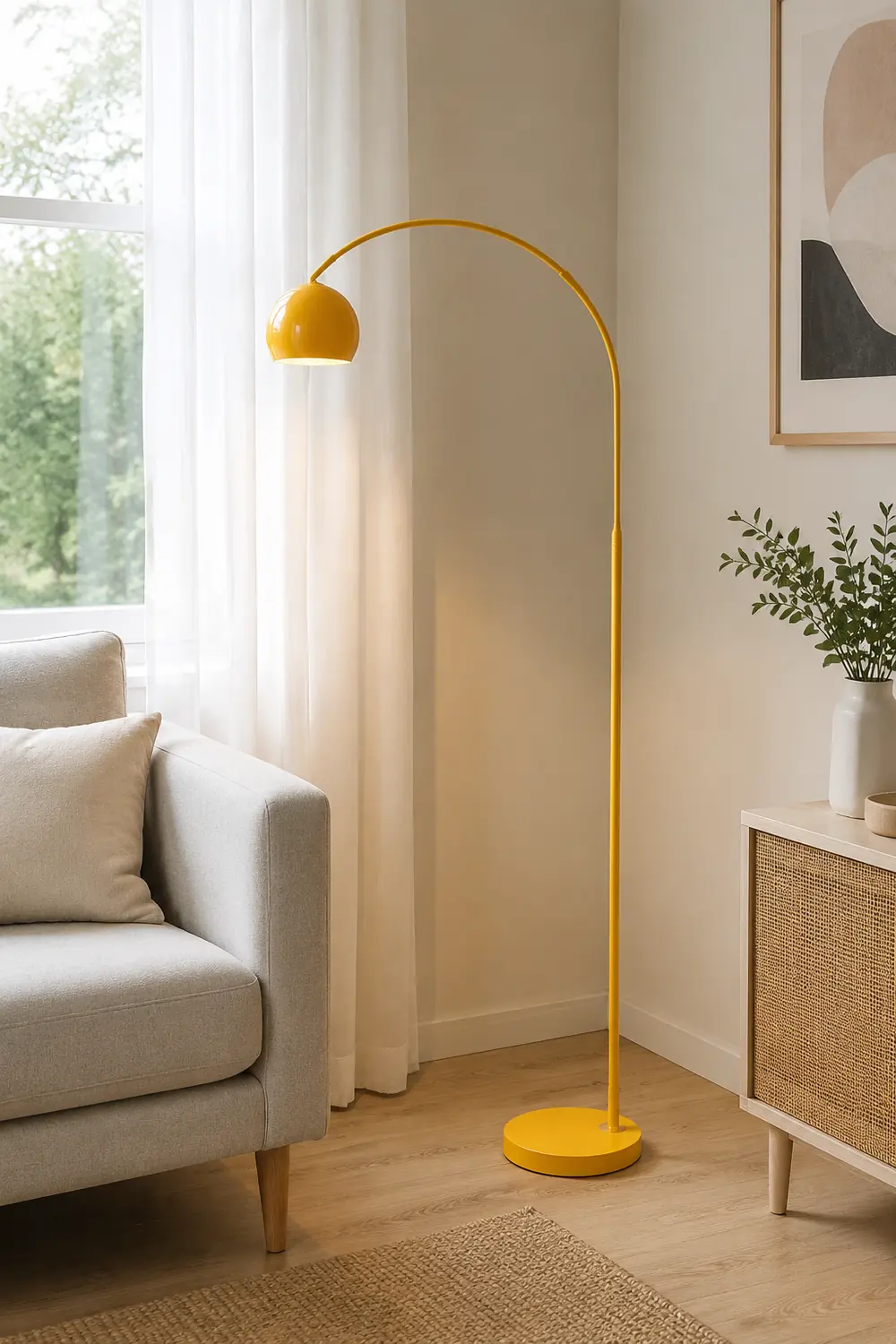 Macaron Modern Fishing 1 Light Arc Floor Lamp Metal - Lumpaz