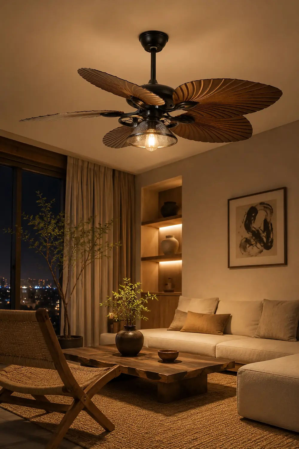 Ross 5-Blade Ceiling Fans /Lantern, 1/3/5 Heads, DIA 51.9'' - Lumpaz