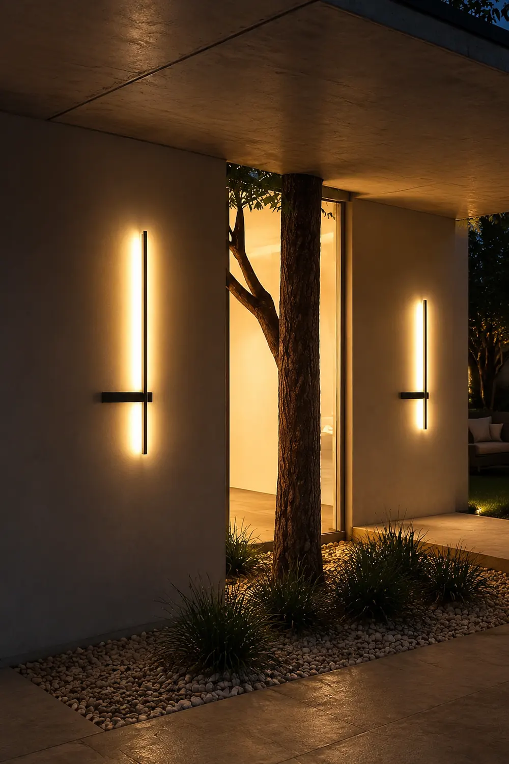 Line Strips Waterproof Led Black Modern Outdoor Wall Lights - Lumpaz