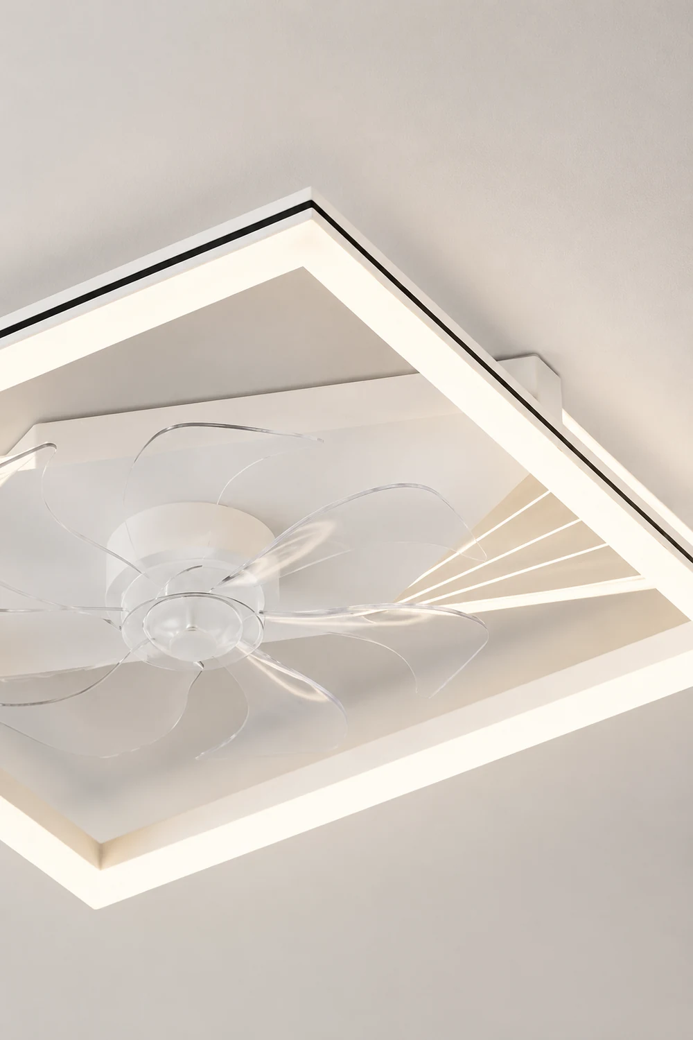 Kirsten 7/3-Blade Ceiling Fan With Light, 8 Style, L 20"/24'' - Lumpaz