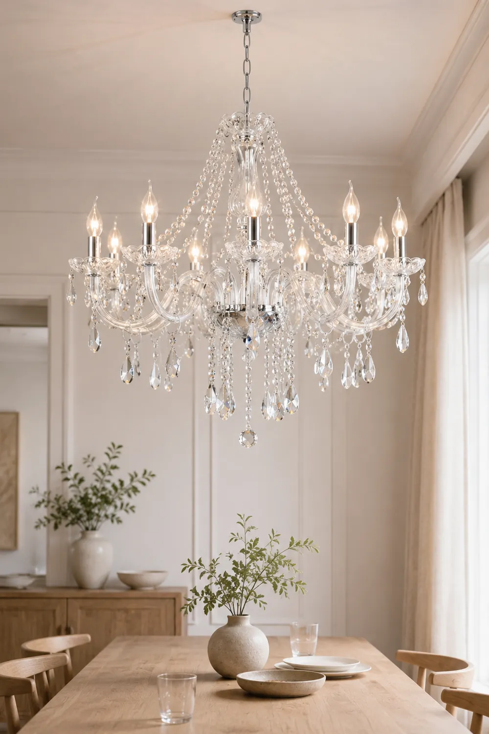 Silva Luxury Candlestick Crystal Chandelier, Clear - Lumpaz