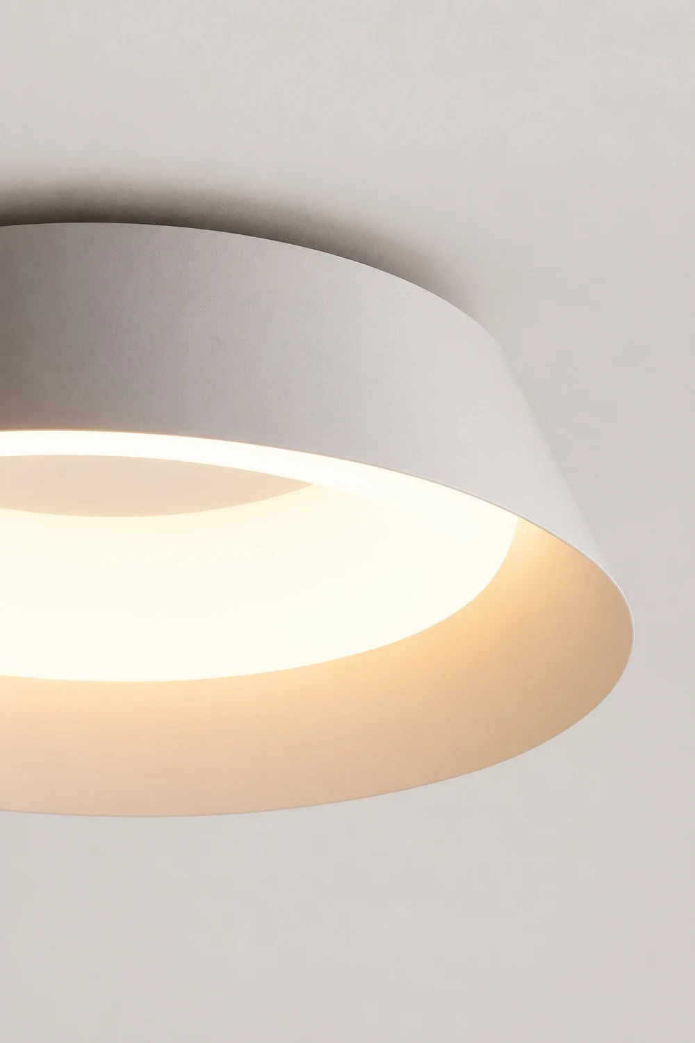 Quinn Nordic Bowl Metal/Acrylic Flush Mount Ceiling Light, White - Lumpaz