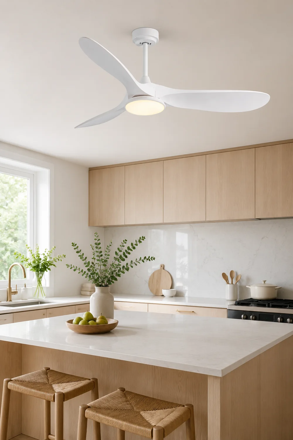 Garner 3-Blade Ceiling Fan with Light, 3 Color, DIA 52'' - Lumpaz