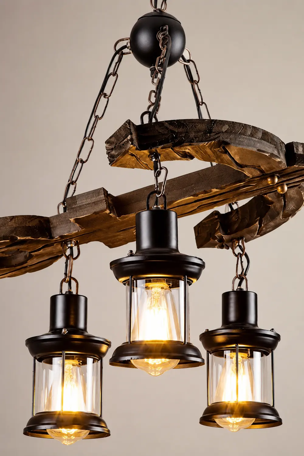 Austin Retro Chandelier, 3 Style, 21.5"/39.5" - Lumpaz