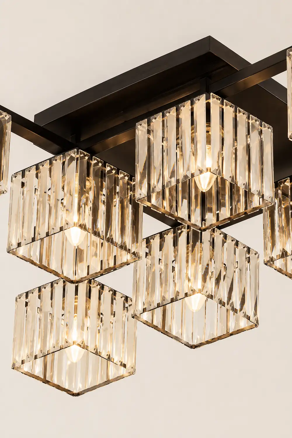 Kristy Modern Flush Mount Ceiling Light, Black/Gold - Lumpaz