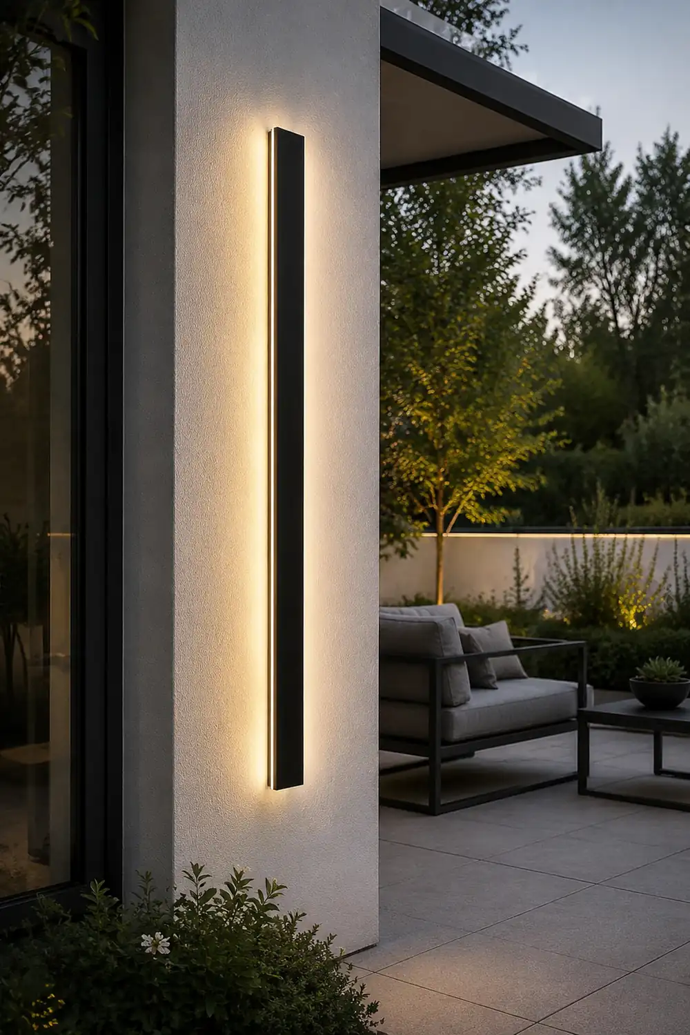 Black Friday Clearance Black Long Strip Outdoor Wall Lights Outdoor LED Lighting - Lumpaz