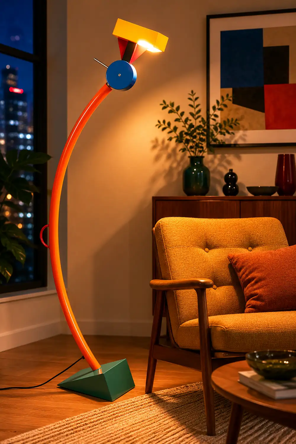 Morandi Colorful Lego Style Floor Lamp, Metal, Living Room - Lumpaz