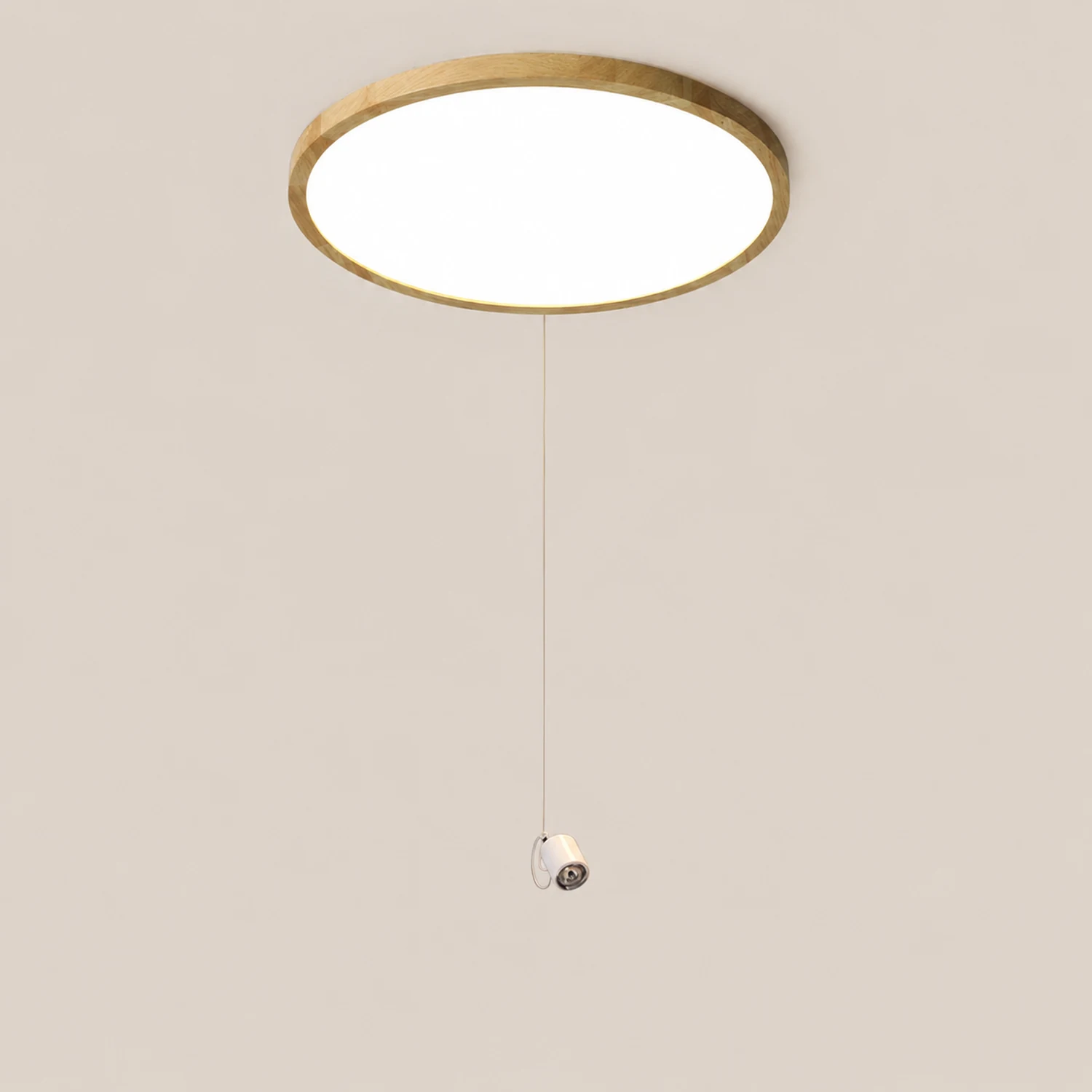 Ozawa Modern Wood Round Flush Mount Ceiling Lights Living Room - Lumpaz