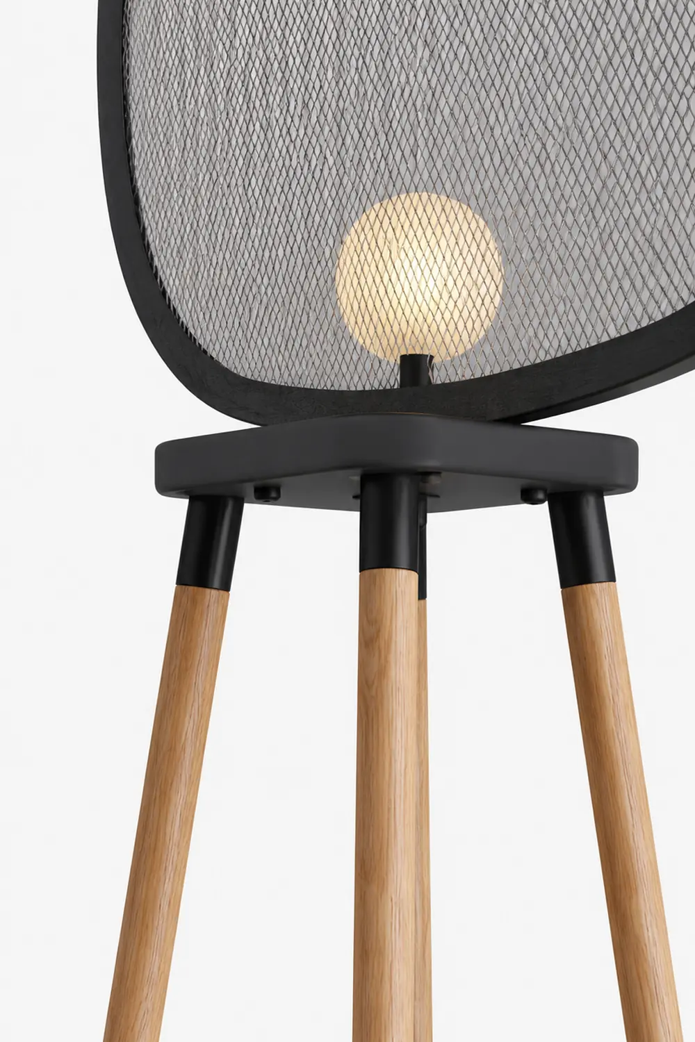 Cooley Modern Design Minimalistic Floor Lamp, Metal & Wood - Lumpaz