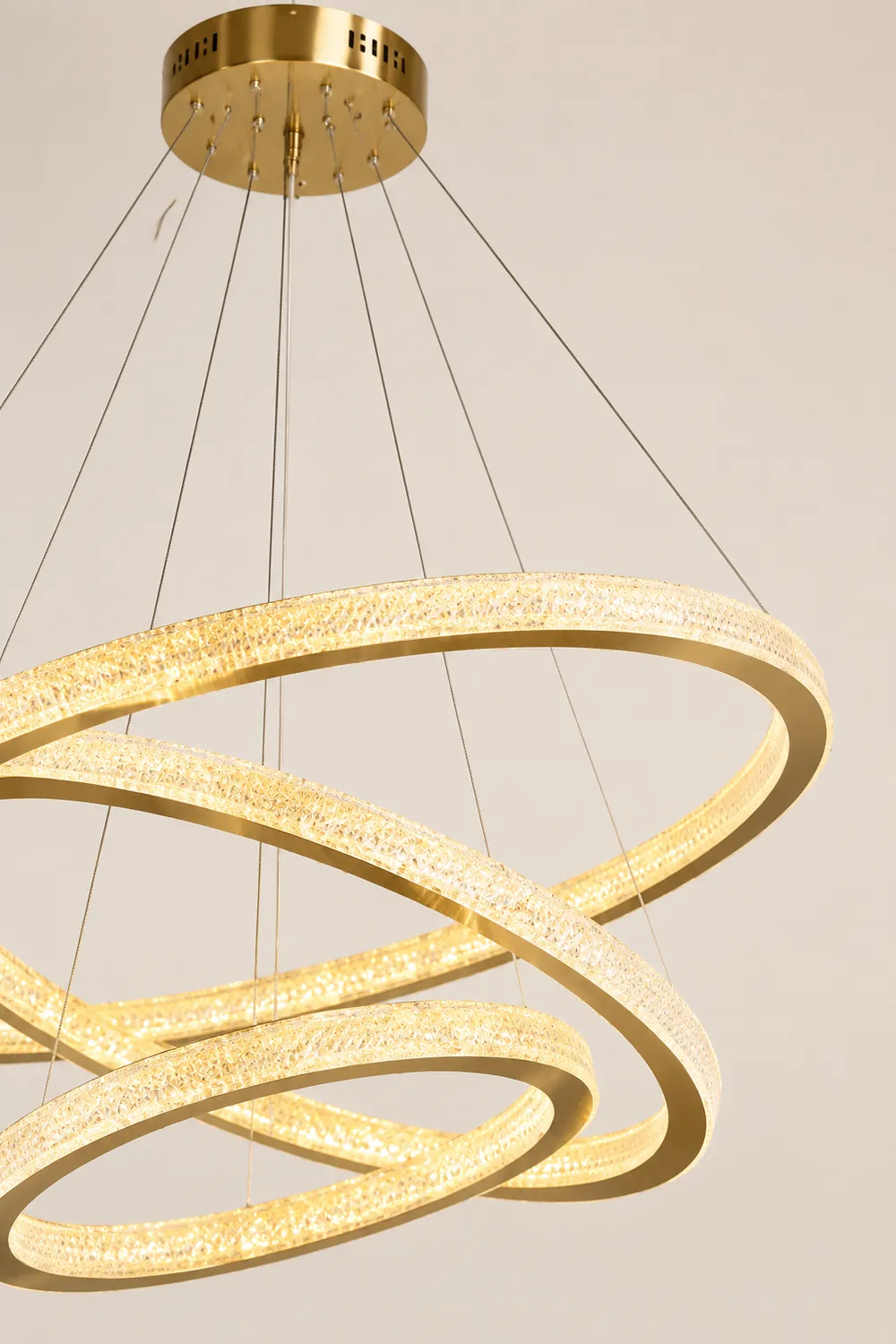 Kirsten Contemporary Gold Luxury Ring Pendant Light - Lumpaz