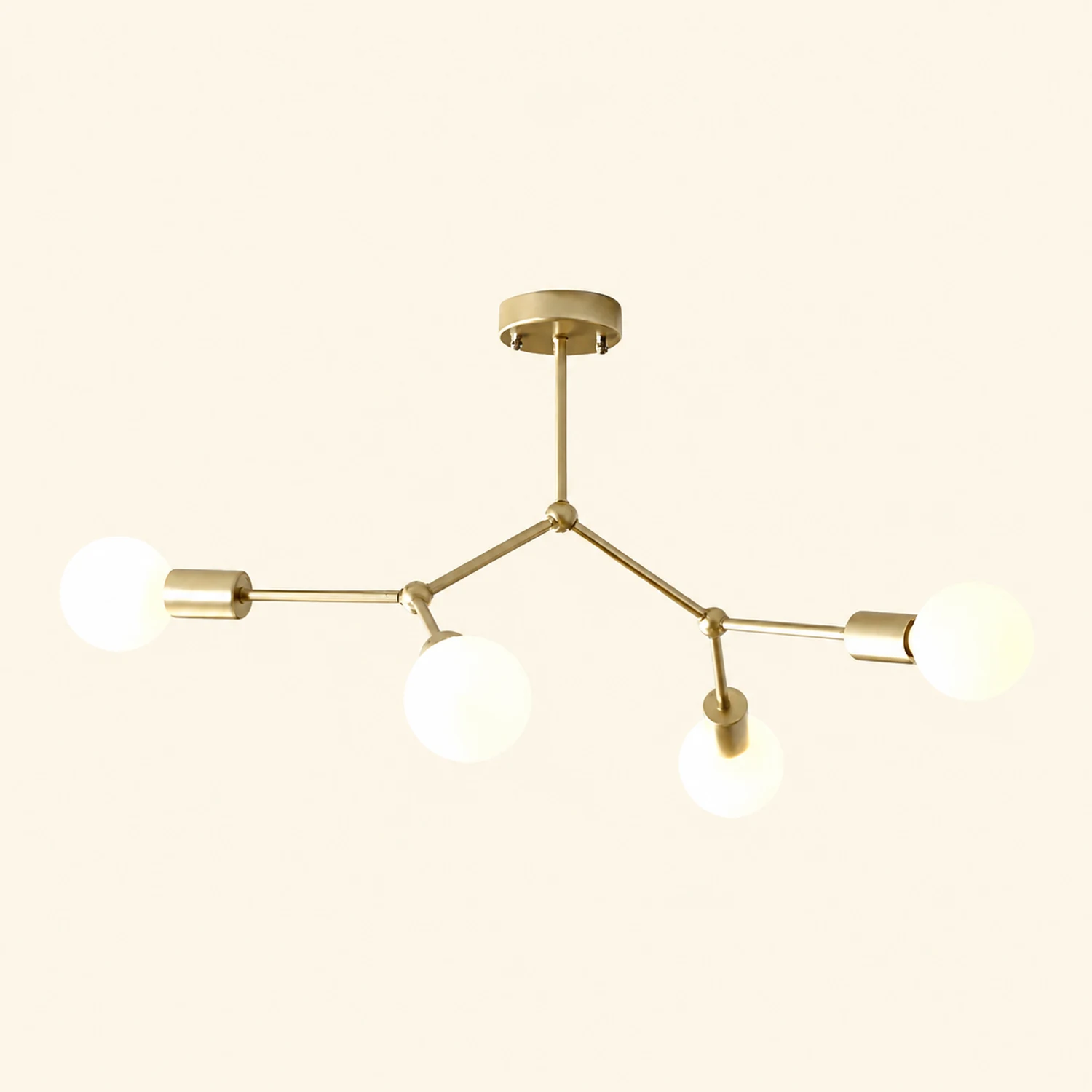Valentina Industrial Bubbles Chandelier, Black/White/Gold - Lumpaz