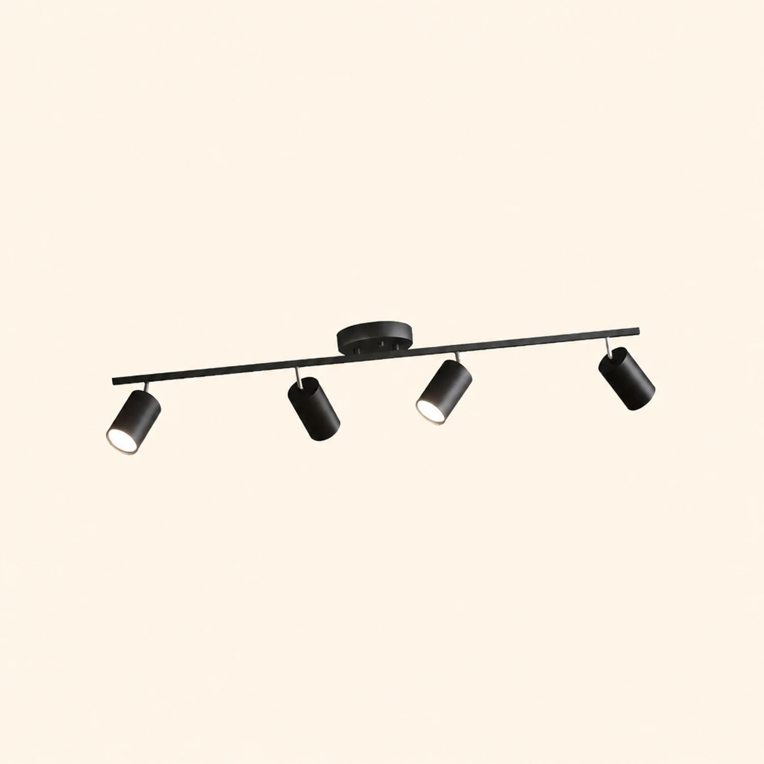 Freja Cylindrical Modern LED Semi Flush Mount Spotlight, Black/White - Lumpaz