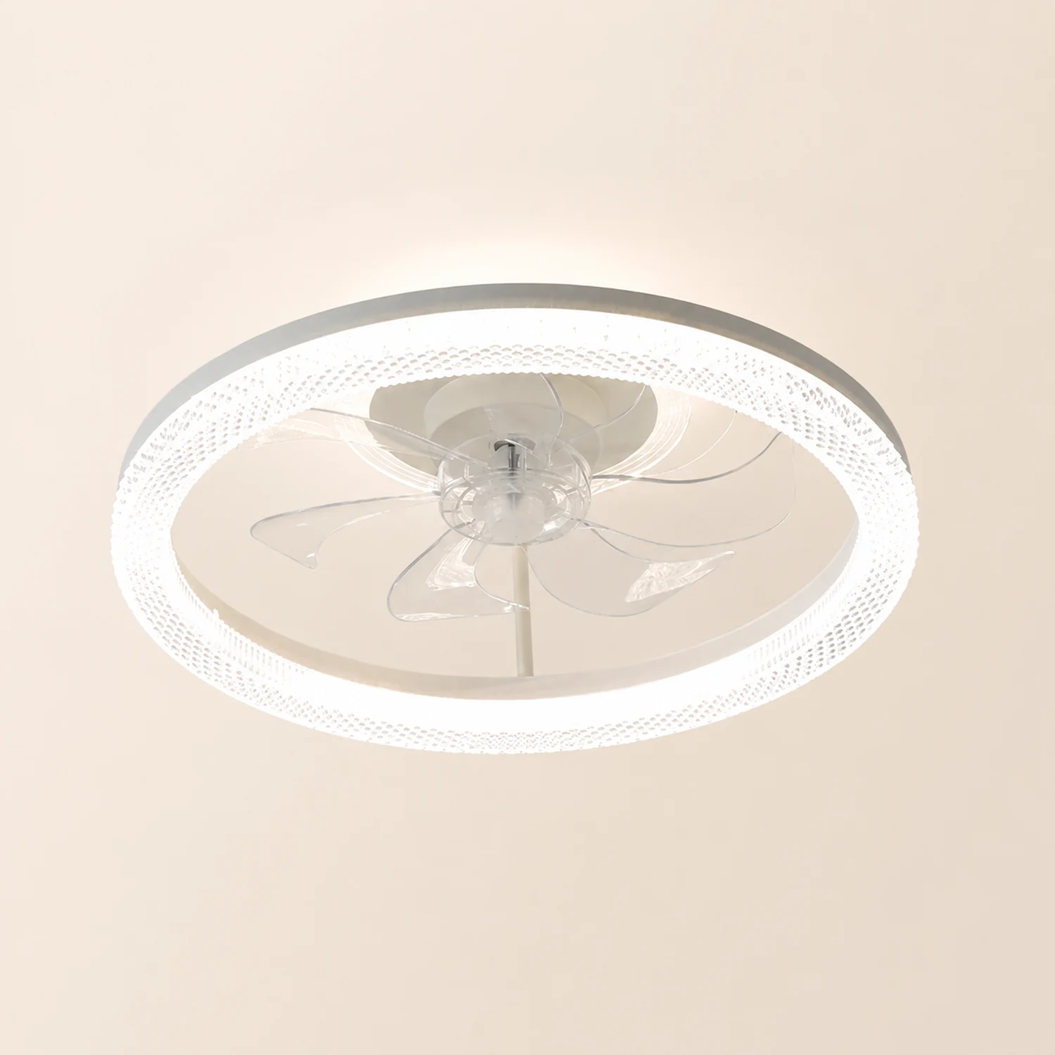 Kirsten 7/3-Blade Ceiling Fan With Light, 8 Style, L 20"/24'' - Lumpaz