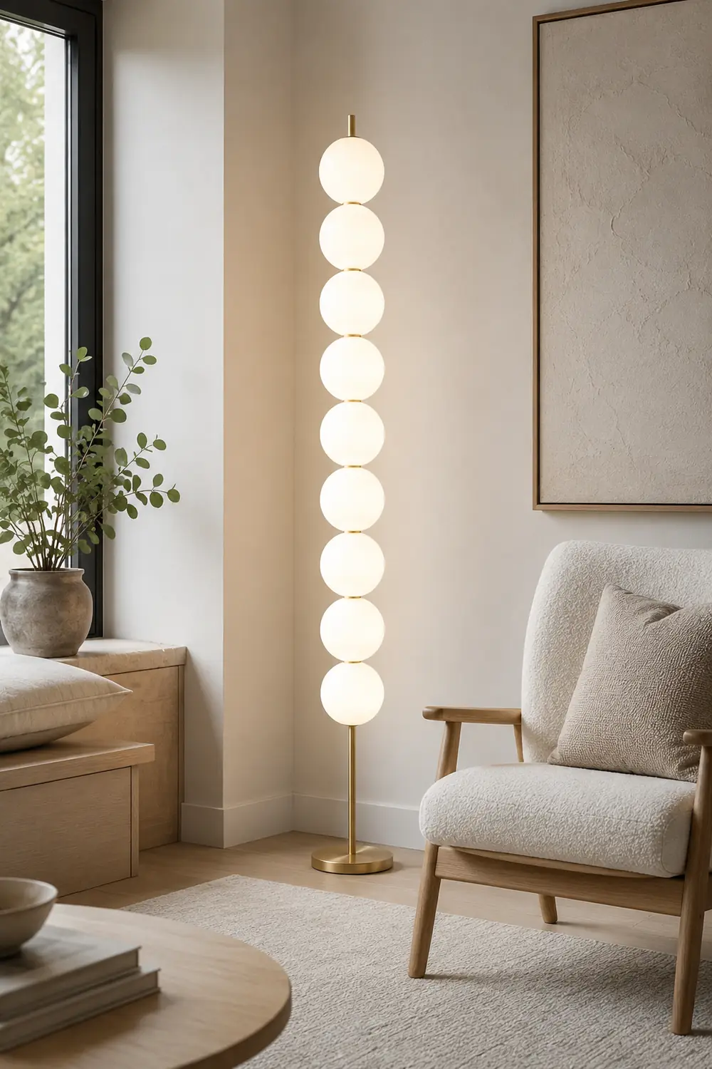 Valentina Modern Candy Acrylic/etal Floor Lamp, Brass - Lumpaz