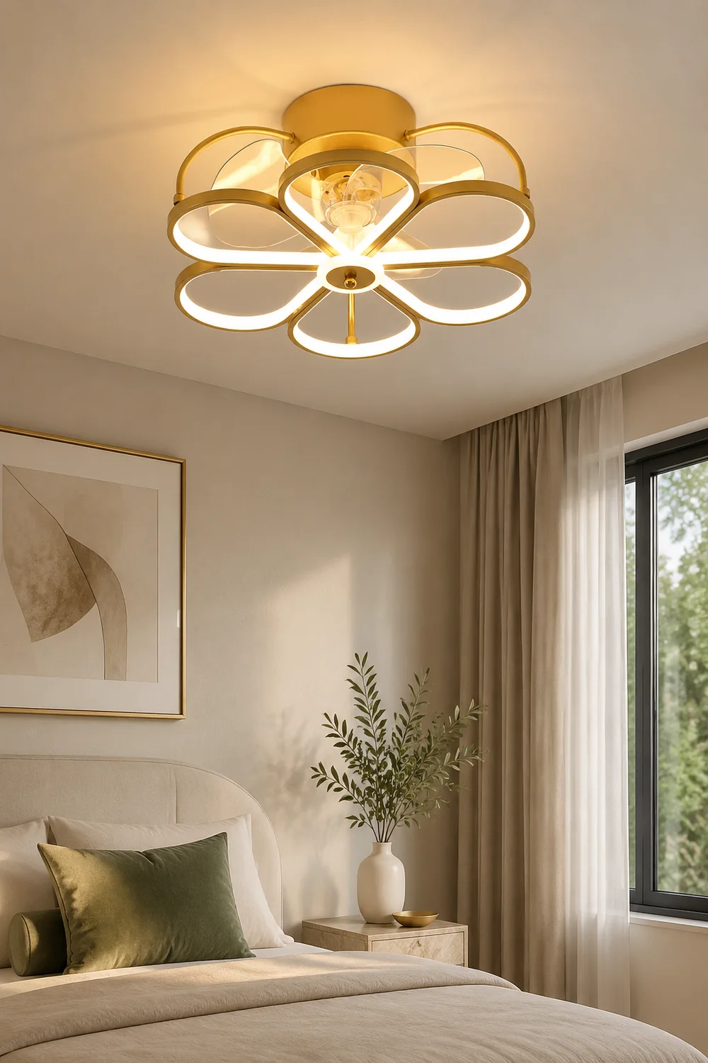 Hana Ceiling Fan with Light, 3 Style, 20" - Lumpaz