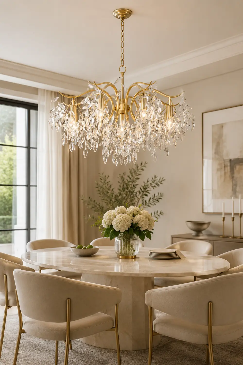 Marilyn Modern Crystal Metal Luxury Chandelier Black Gold Living Room - Lumpaz