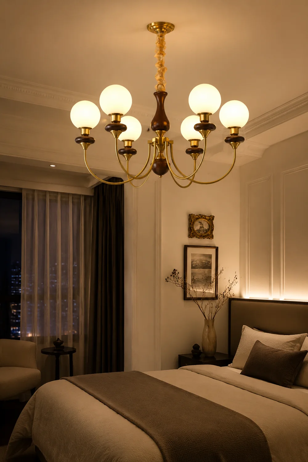 Silva Modern Luxury Decorative LED Chandelier Gold Metal Living Room - Lumpaz