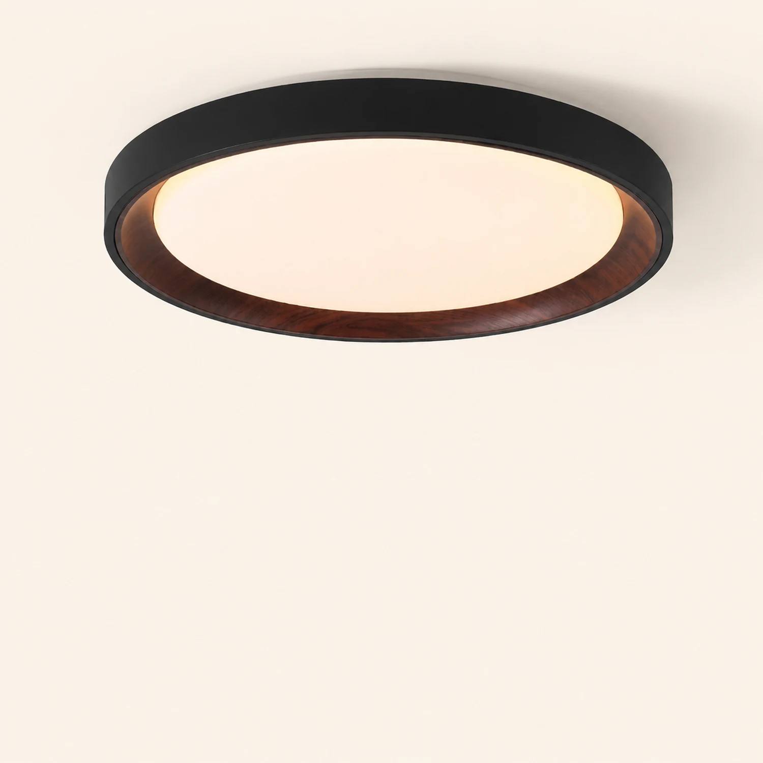 Quinn Modern LED Flush Mount Lighting White Wood/Acrylic Kitchen - Lumpaz