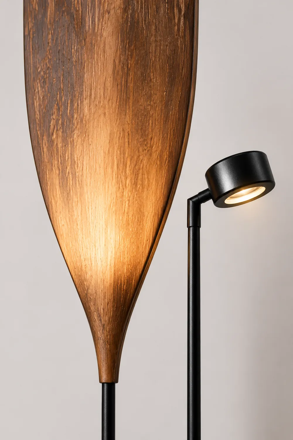 Salgado LED Floor Lamp, Metal, Reddish Brown/Aqua Blue - Lumpaz
