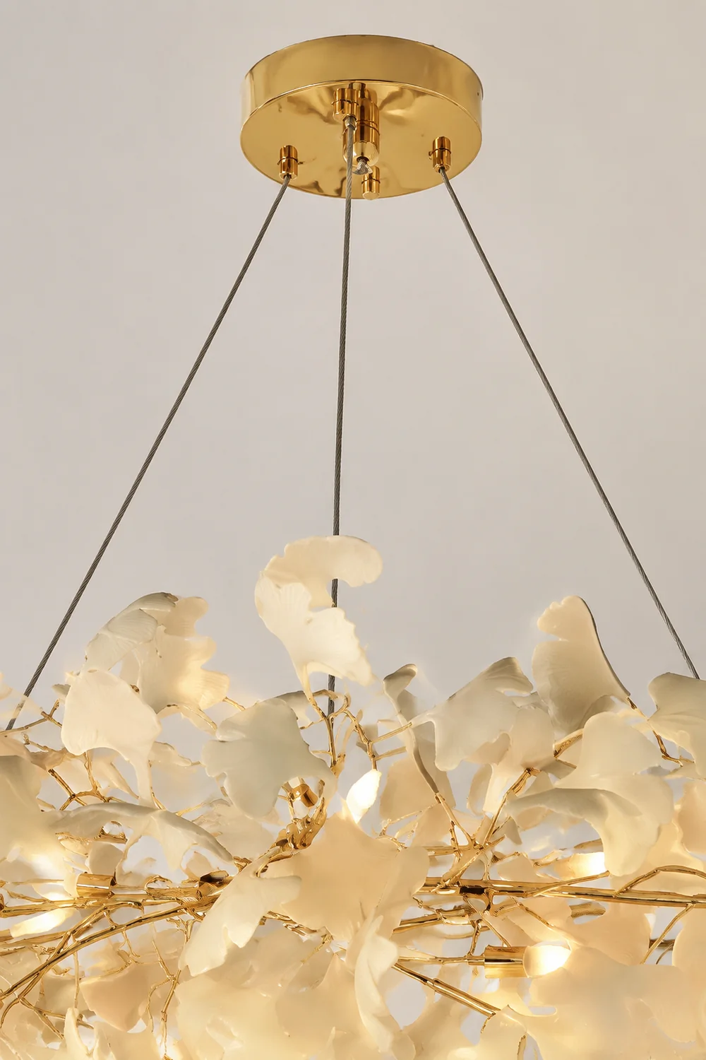 Ophelia Modern Gold Metal/Acrylic Art Deco Chandelier Living Room - Lumpaz