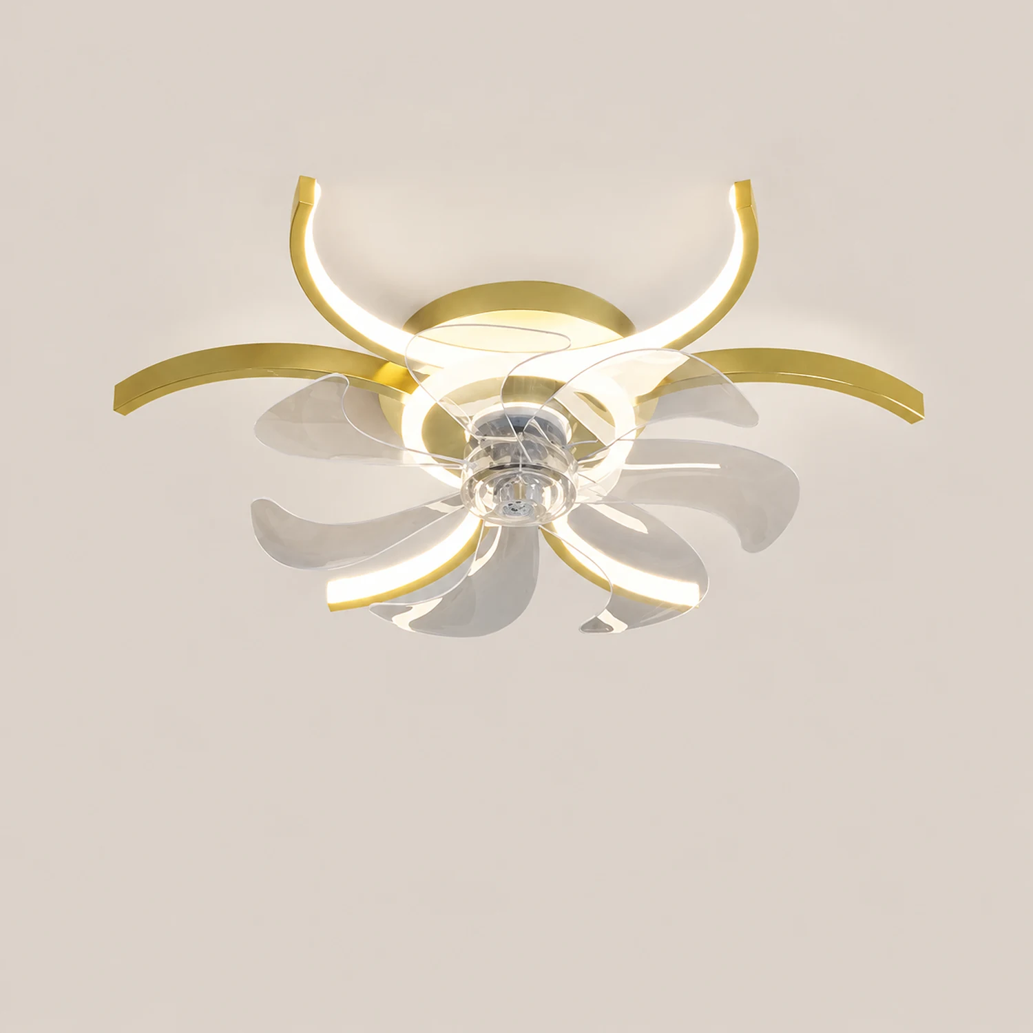 Lacey Ceiling Fan with Light, 4 Style, L 21" Living Room - Lumpaz