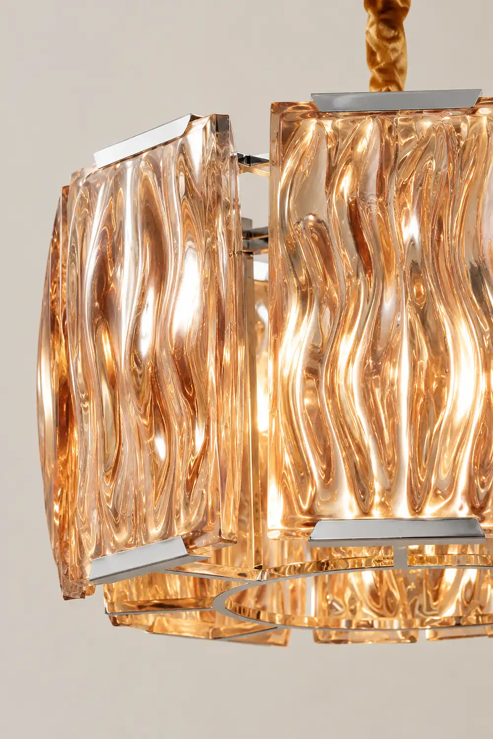Marilyn Modern Crystal Chandelier, Clear/Champagne - Lumpaz