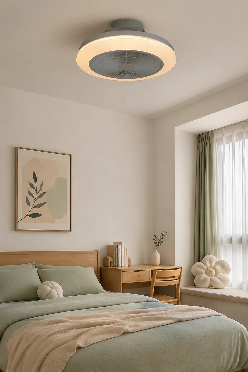 Morandi RGB Bluetooth Ceiling Fan with Light, DIA 19" - Lumpaz